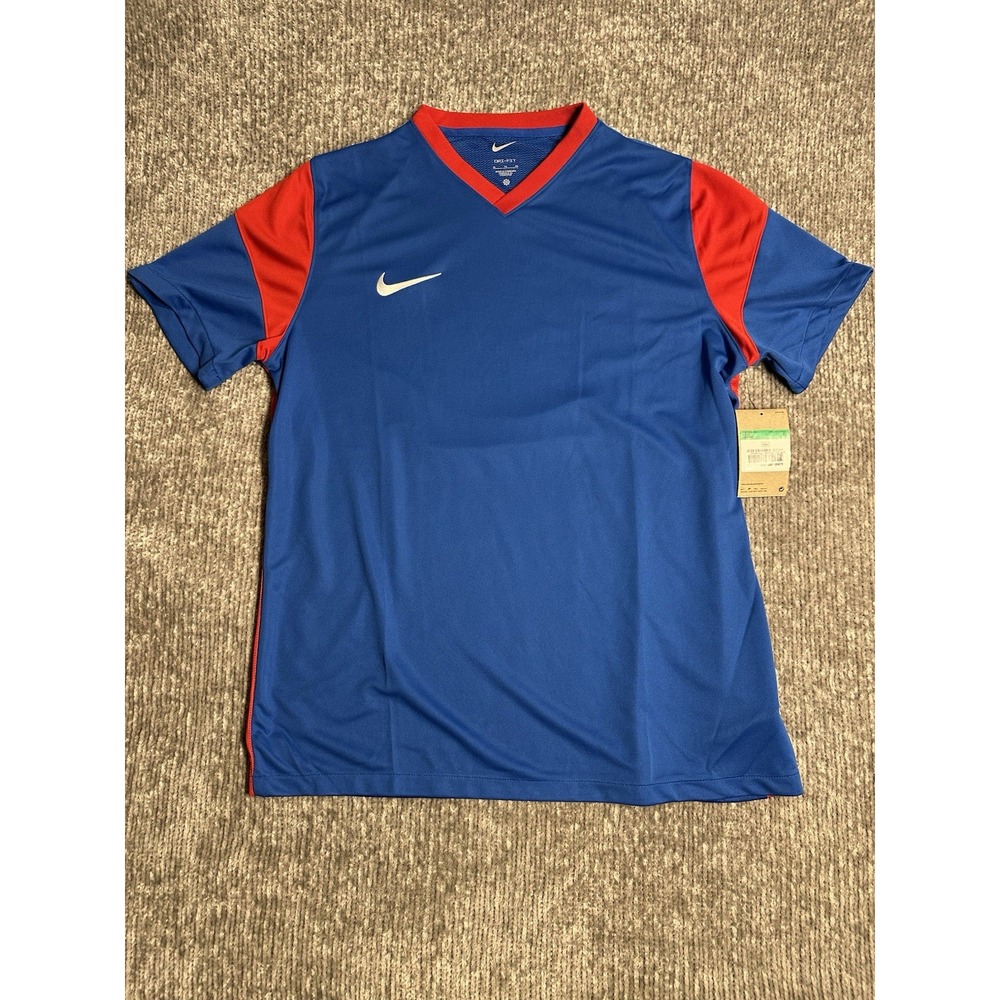 Nike Dri-FIT Park VII Soccer Jersey Blue Red Men's XL NWT CW3826-464